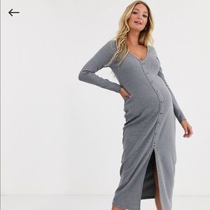 ASOS Grey Knit Sweater Dress